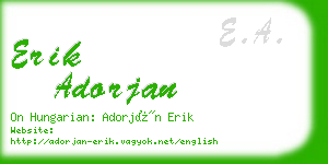 erik adorjan business card